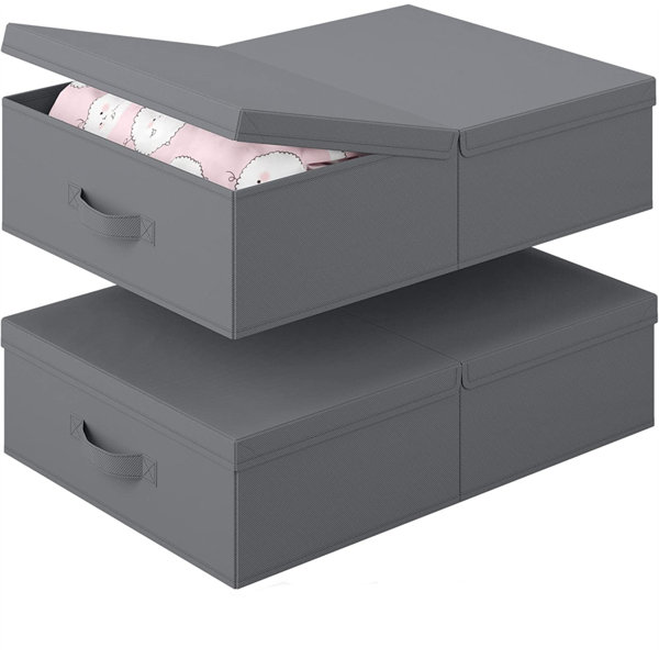 Latitude Run® Under Bed Storage Bins With Lids [Set Of 2] Constructed